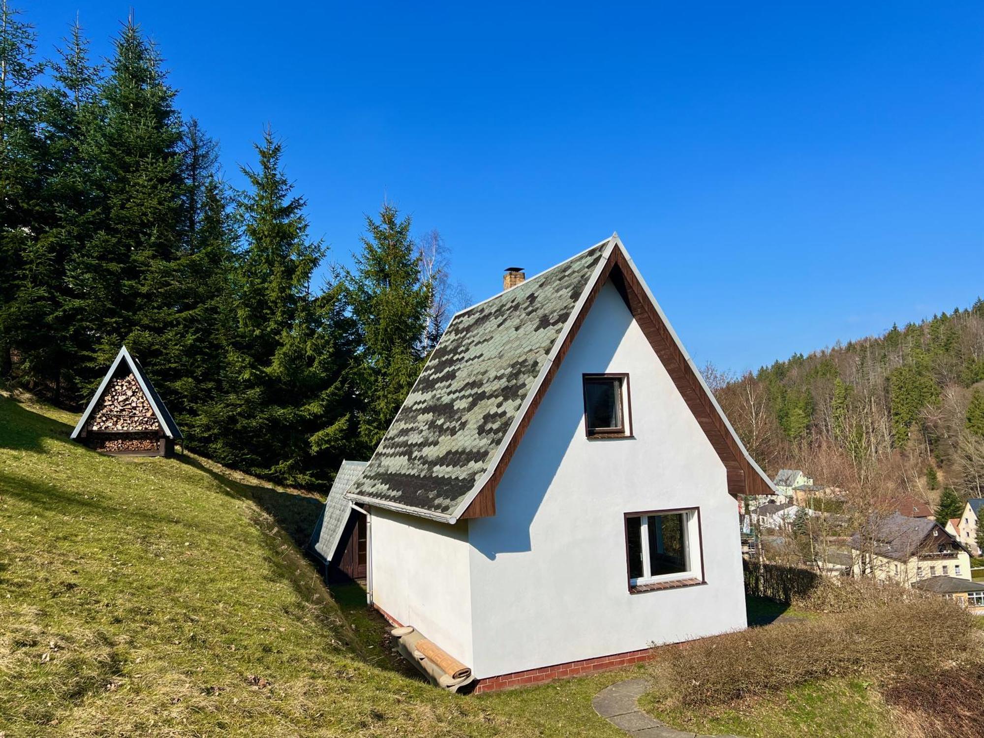 Urige Berghuette Mit Kamin Und Sauna Im Erzgebirge Nahe Schwarzwassertal Pobershau 外观 照片
